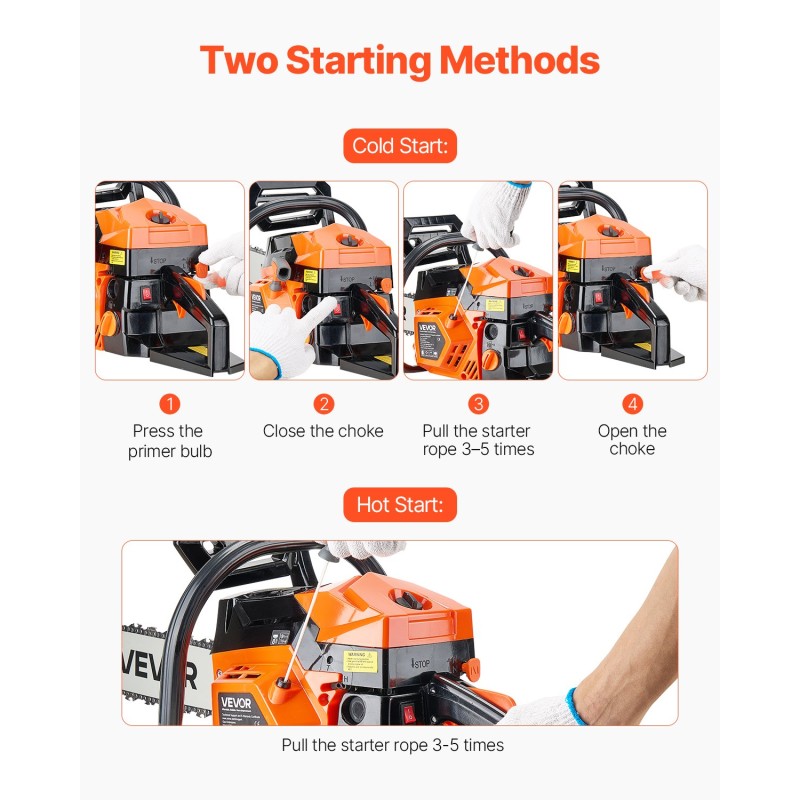 Bensiinimoottorisaha 62 cc 3,6 hv 20 tuuman laippa puun katkaisuun