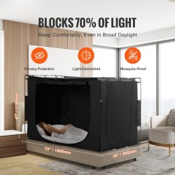 Sänkyteltta hengittävä koko 1900x990x1190 mm noin 70% pimennys 3 ovea