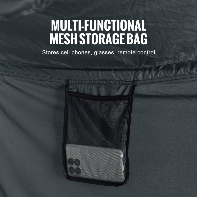 Sänkykatos hengittävä kangas 190x137x119cm 4 ovea vihreä