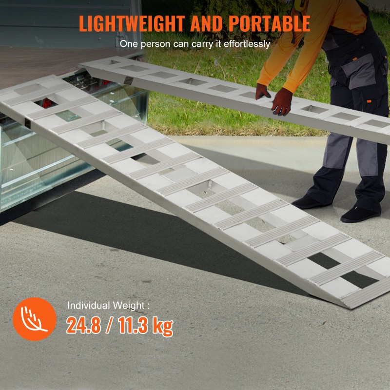 Alumiiniset ajosillat pituus 1830 millimetriä leveys 380 millimetriä 2 kappaletta