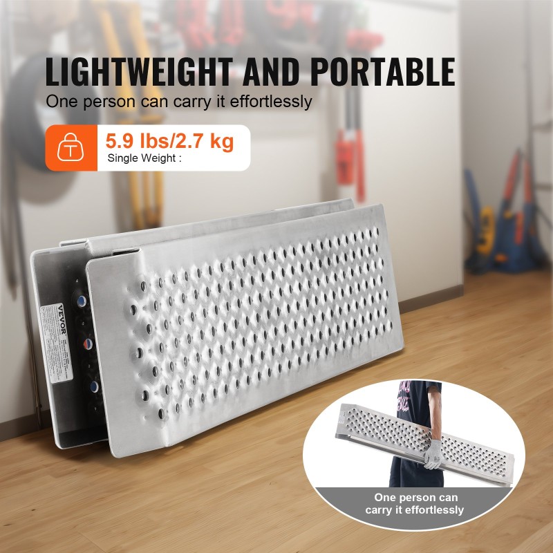 Ajoluiska alumiiniseos 1200x215 mm 2 kpl reiällinen pinta mönkijöille traktoreille ruohonleikkureille