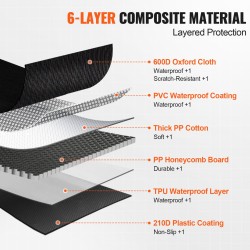 Koiran takaistuimen laajennus 600D-kangas PP-kennolevy 129x70 cm kovapohjalla verkkopaneelilla säilytystaskulla