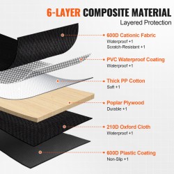 Takapenkin vedenpitävä koiran istuinsuoja 600D Oxford 1310x600 mm verkkopaneelilla säilytystaskuilla