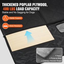 Takapenkkisuoja koiralle vedenpitävä 600D Oxford-kangas verkkopaneeli säilytystasku 1680 x 1360 mm