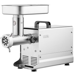 Pöytämallinen ruostumaton teräs lihamylly 1100 W makkarasuuttimilla ammattikäyttöön