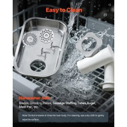 Sähköinen lihamylly 22-kokoinen ruostumatonta terästä teho 1100 wattia 4,2 kilogrammaa minuutissa ammattikäyttöön