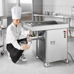 Sähköinen kaupallinen lihamylly ruostumaton teräs 4000 wattia suukoko 42