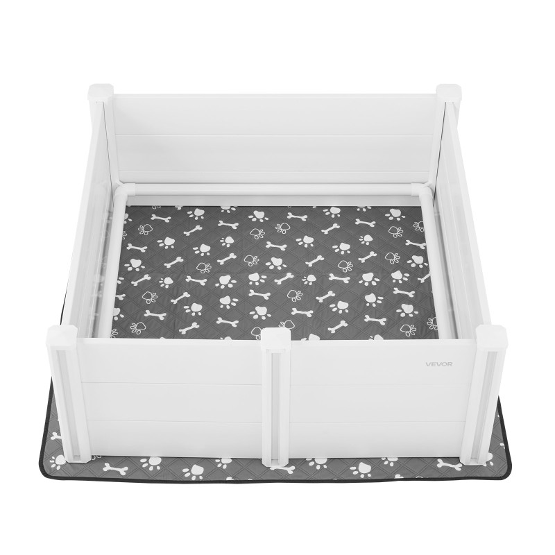 Pentulaatikko PVC-muovi 1220x1220x460 mm suurille roduille korkeussäädettävä ovi