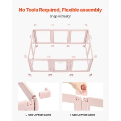 Muovinen pentulaatikko 1,54 x 1 x 0,6 m läpinäkyvillä PET-paneeleilla
