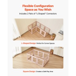 Muovinen pentulaatikko 1,54 x 1 x 0,6 m läpinäkyvillä PET-paneeleilla