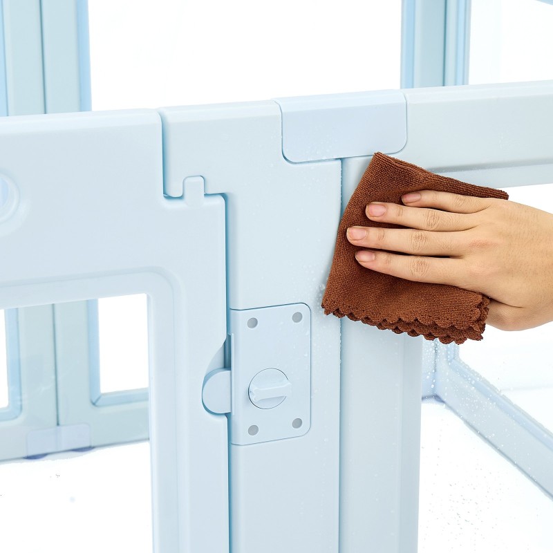 Pentulaatikko PET-paneeleilla PE-runko vesitiivis suurikokoisille koirille lukittava ovi