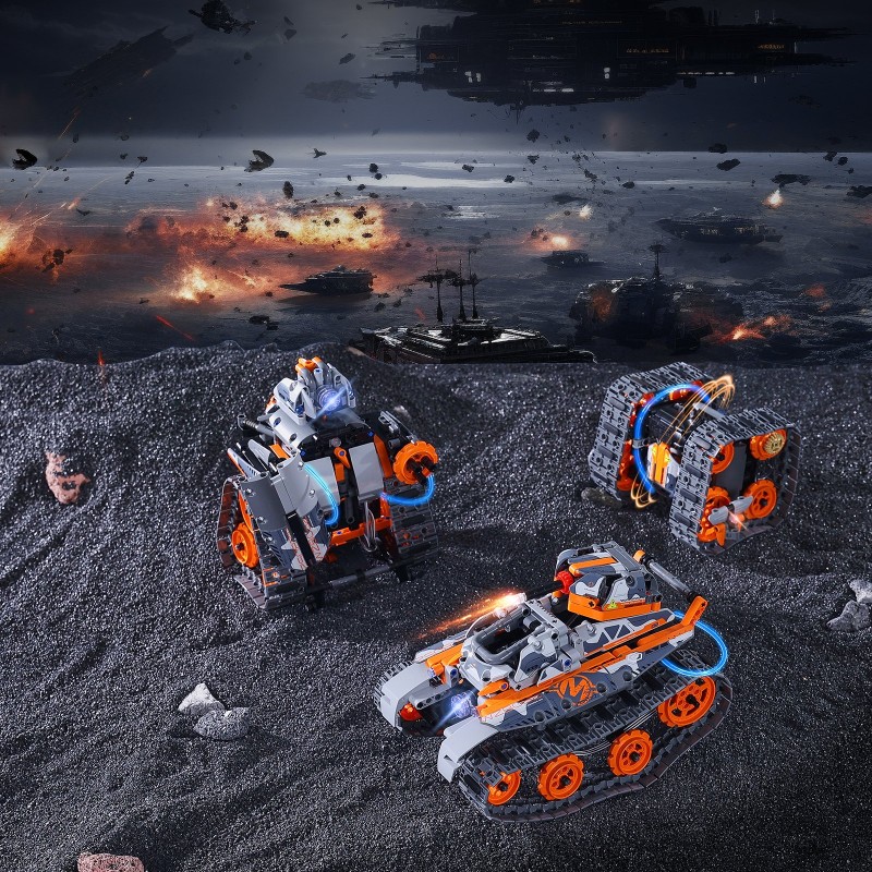 Rakennussarja ABS-muovia 554 osaa viisi mallia kaukosäädöllinen ja sovellusohjattu ladattava akku 6-vuotiaille