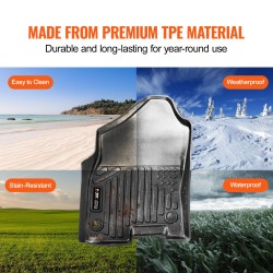 Lattiamatot TPE-materiaalia 3-osainen sarja etu- ja toisen rivin Dodge Ram 1500 2019–2024