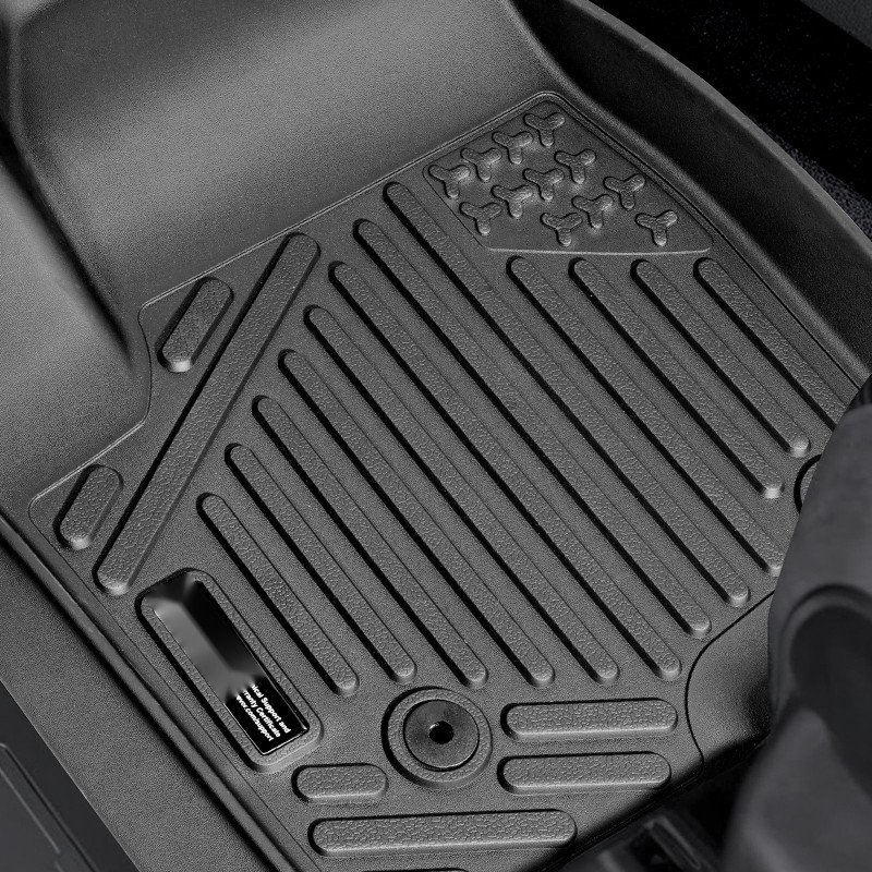 TPE lattiamatot 3-osaiset Chevrolet Silverado ja GMC Sierra 2019–2024 vasemmalta ohjattava musta