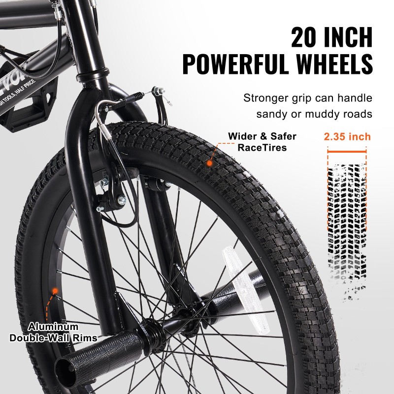 BMX-polkupyörä teräsrunko 20-tuumaiset renkaat 360 asteen jarruroottori neljä tappia