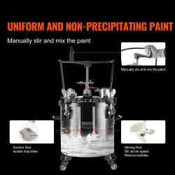 Paineistettu maalisäiliö 20 l teräs 70 psi koti ja teollisuus