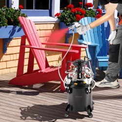 Maalipaineastia 10 l teräs automaattinen sekoitus ruiskupistooli ja letkut säädettävä ilmanpaine