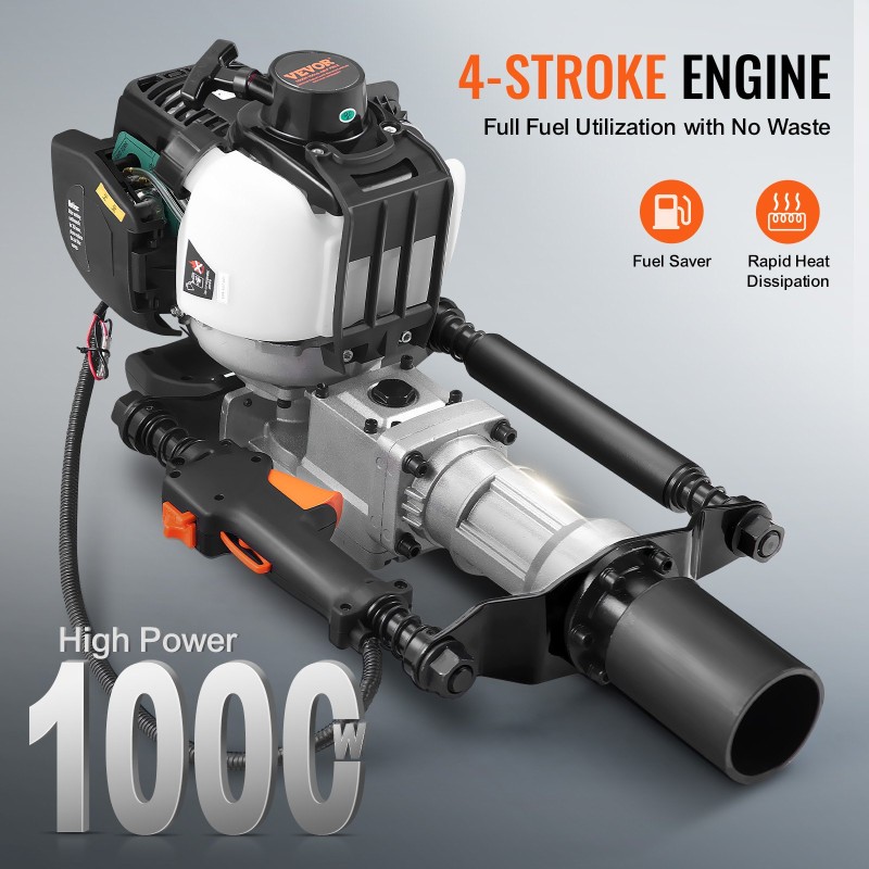 T-paaluiskuvasara bensiinikäyttöinen 37,7 cm3 4-tahti 1 kW 55 ja 70 mm