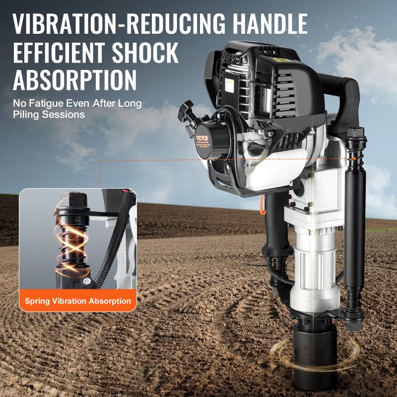 T-paaluiskuvasara bensiinikäyttöinen 37,7 cm3 4-tahti 1 kW 55 ja 70 mm