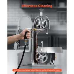 Sähköinen lihasaha 650W ruostumaton työtaso 315x460 mm 110 mm leikkuupaksuus ammattikäyttöön