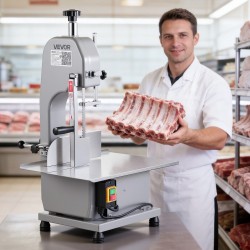 Sähköinen lihasaha 650W ruostumaton työtaso 315x460 mm 110 mm leikkuupaksuus ammattikäyttöön