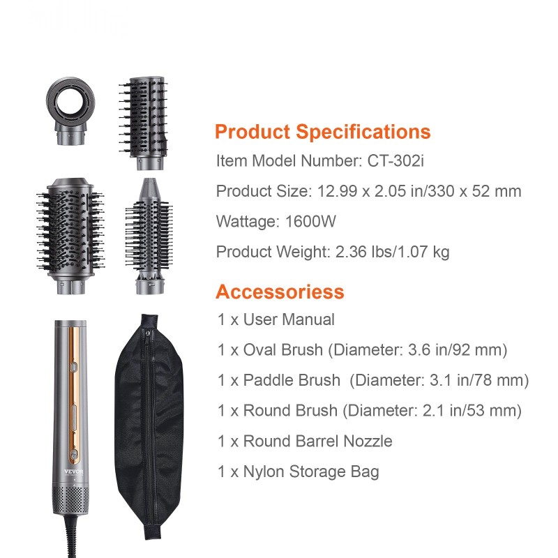 Kuumailmamuotoilija nelitoiminen kolme harjaa yksi suutin ionitekniikka keraaminen pinnoite neljä lämpötilaa