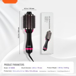 Nelitoiminen kuumailmaharja elektropinnoitetulla titaanilla keraamisella 75 mm harjapäällä