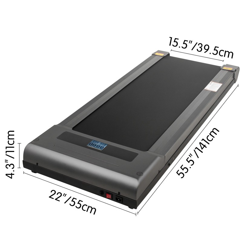 Työpöydän alle sijoitettava kävelymatto 500W 1–6 km/h LED-näytöllä ja kaukosäätimellä