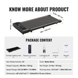 Työpöydän alle sopiva kävelymatto 385x1045 mm juoksupinta 2,5 hv 120 kg