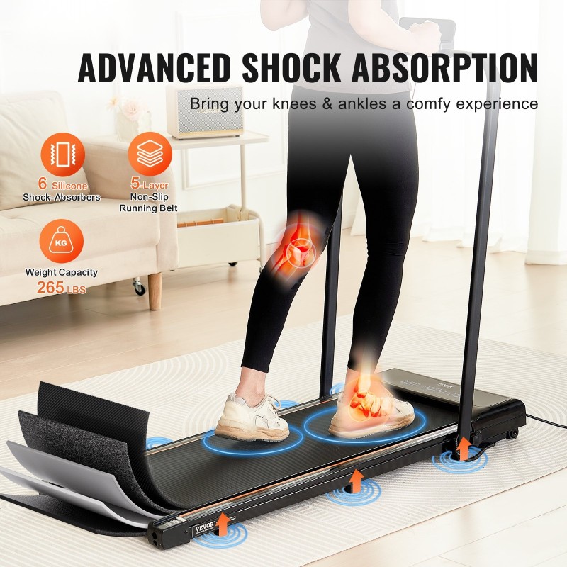 Kävely ja juoksumatto kotitoimistoon taittuva käsikaide mattamusta 120 kg