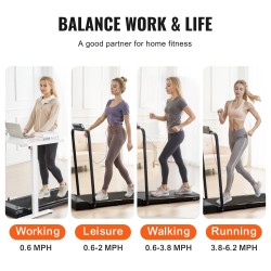 Kävely ja juoksumatto kotitoimistoon taittuva käsikaide mattamusta 120 kg