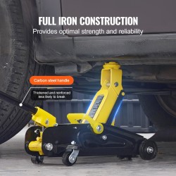 Lattiatunkki rautainen matalaprofiilinen 1500 kilogramman nostokyky 120–307 millimetriä yksimäntäinen pumppu