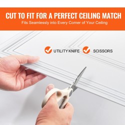 Kattopaneelit PVC-muovi 605×605 mm 12 kpl valkoinen kattoihin ja seiniin