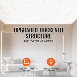 Kattopaneelit PVC-vaahtomuovista 12 kpl 603 mm x 603 mm valkoinen paloluokka A