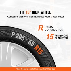 Vanteen suojakapselit 15 tuumaa ABS- ja PC-muovi naarmuuntumista kestävä painelukiinnitys venttiilireikä