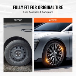 Vanteen suojakapselit 16 tuumaa ABS PC komposiitti napsahtava kiinnitys venttiilin reiällä