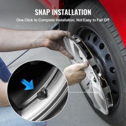 Täyskattavat muoviset 16-tuuman vannekapselit pikalukittuva kiinnitys ympärivuotiseen käyttöön