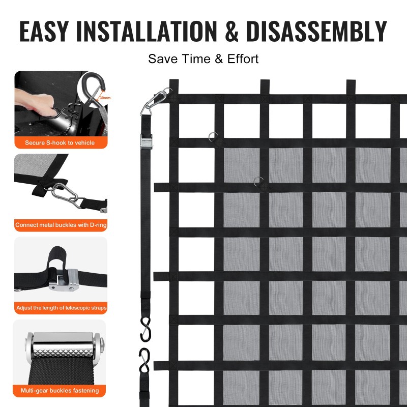 Kuormaverkko polyesteri 1830 x 1450 mm 680 kg avolavoille ja perävaunuihin