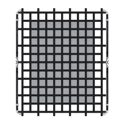 Kuormaverkko polyesterinauha 2440 2060 mm raskaaseen käyttöön ruostumattomilla D renkailla