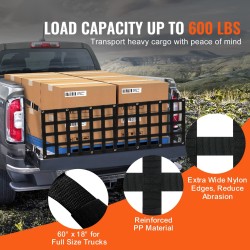 Takaluukun kuormaverkko polypropeenia 1525x470 mm 272 kg 4 säädettävää hihnaa