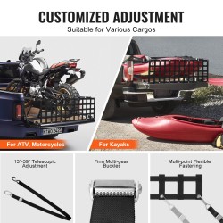 Takaluukun kuormaverkko polypropeenia 1525x470 mm 272 kg 4 säädettävää hihnaa