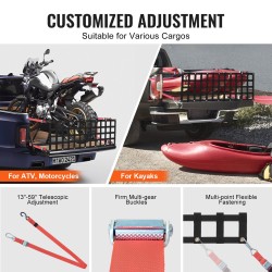 Peräportin verkko polyesteri 1370 x 460 mm, 680 kg vetolujuus, 4 teleskooppihihnaa