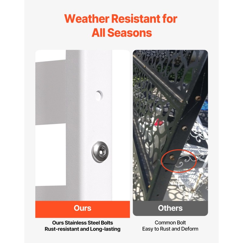 Metallinen näkösuoja kolme paneelia 120 senttimetriä leveä 193 senttimetriä korkea valkoinen jalustalla