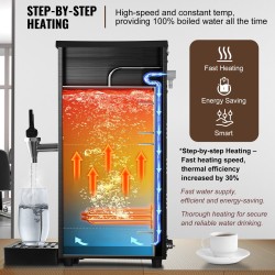 Kuumavesiautomaatti 10 litraa ammattikäyttöön 2500 wattia 50 litraa tunnissa 316 ruostumatonta terästä