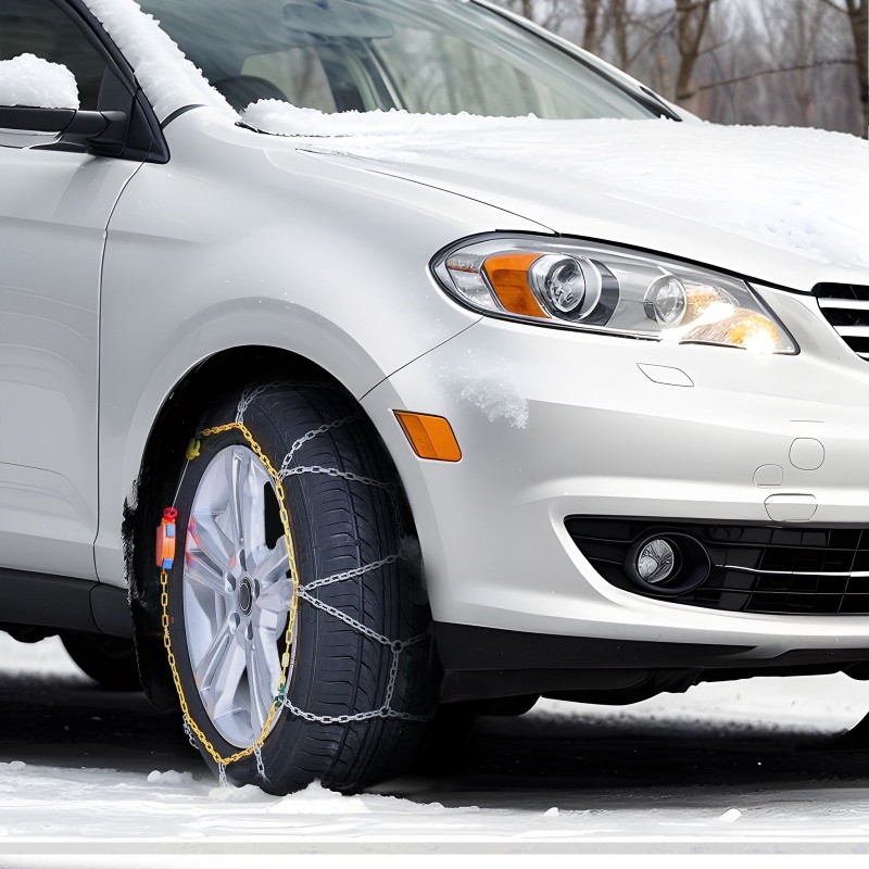 Lumiketjut mangaaniseosterästä 2 kpl useille rengaskoille henkilöautoihin katumaastureihin pickupeihin kuorma-autoihin