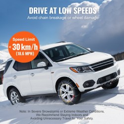 Lumiketjut mangaaniseosteräksestä kaapelirakenteiset 2 kpl henkilöautoihin katumaastureihin ja kevyisiin kuorma-autoihin