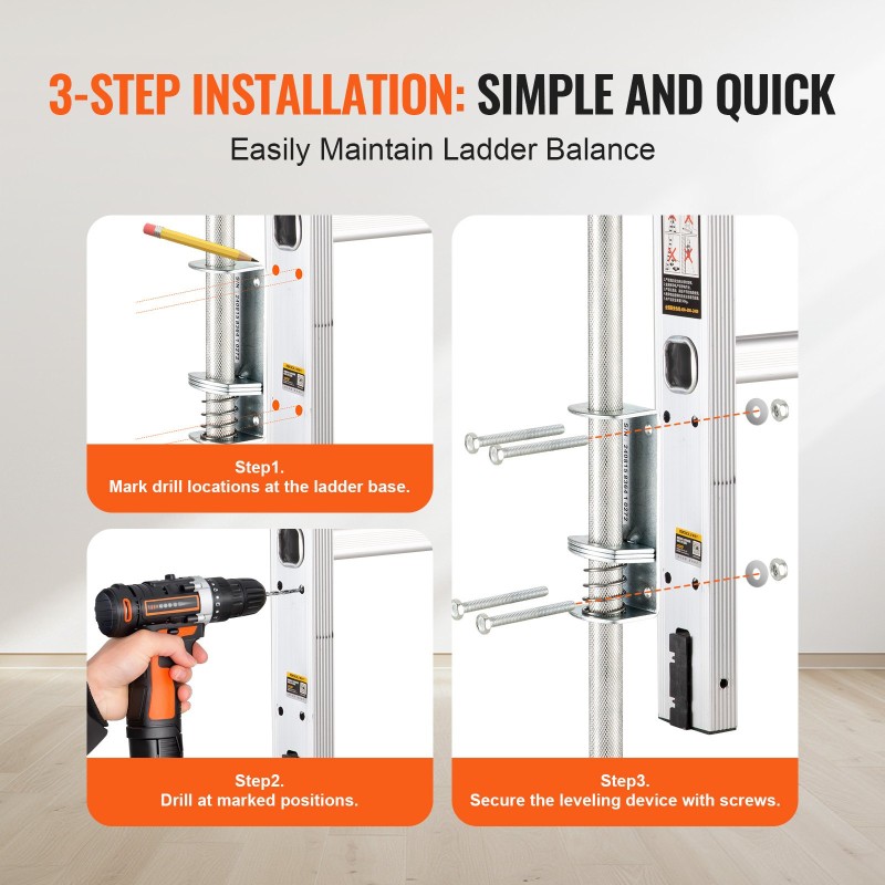 Tikkaiden tasaaja hiiliteräs 595 mm säädettävä 249,5 kg kantavuus