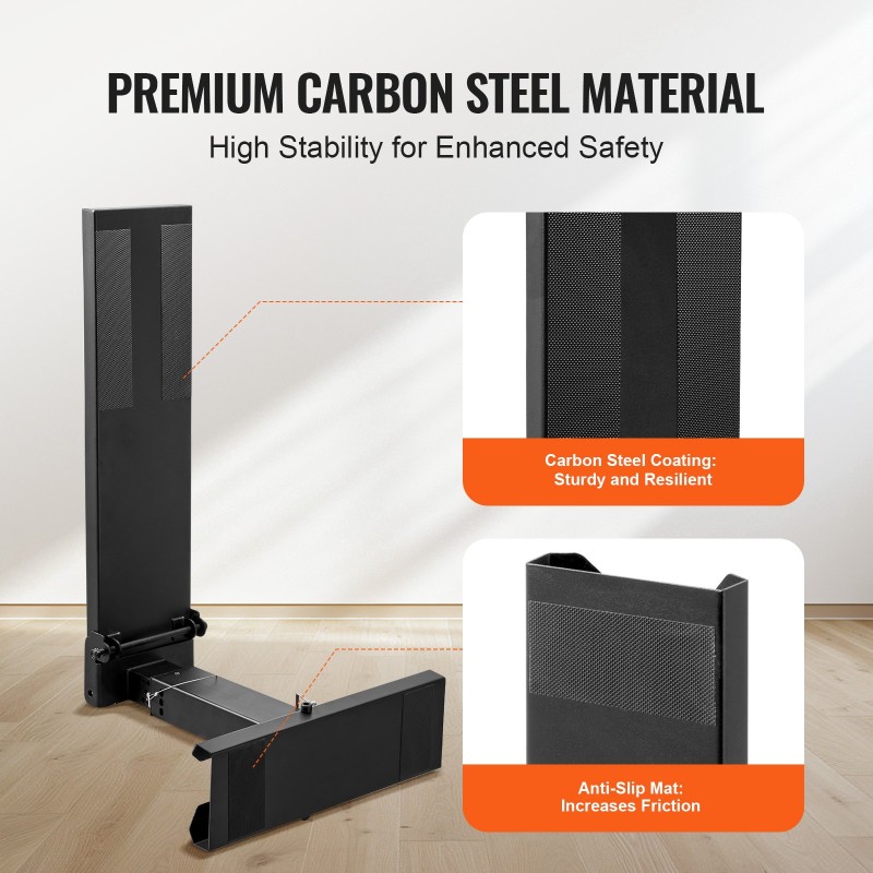 Tikkaiden tasonkorotin hiiliteräs 757 mm tukipinta säädettävä 289–457 mm portaiden käyttöön