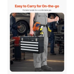 Metallinen 20,5-tuumainen työkalulaatikko 4 vetolaatikkoa kannettava EVA-sisävuorauksilla lukittava