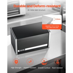 Teräksinen työkalulaatikko kolme vetolaatikkoa kompakti pientyökaluille pehmustetuilla sisuksilla musta